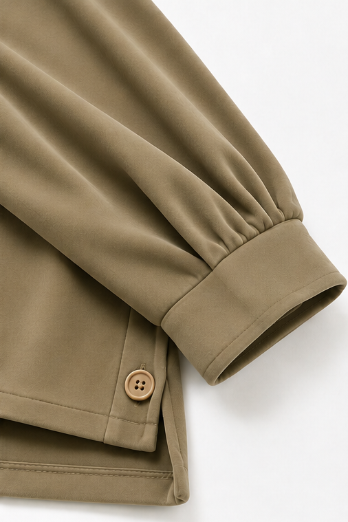 Women's Textured Button-Up Shirt & Wide-Leg Trouser Set
