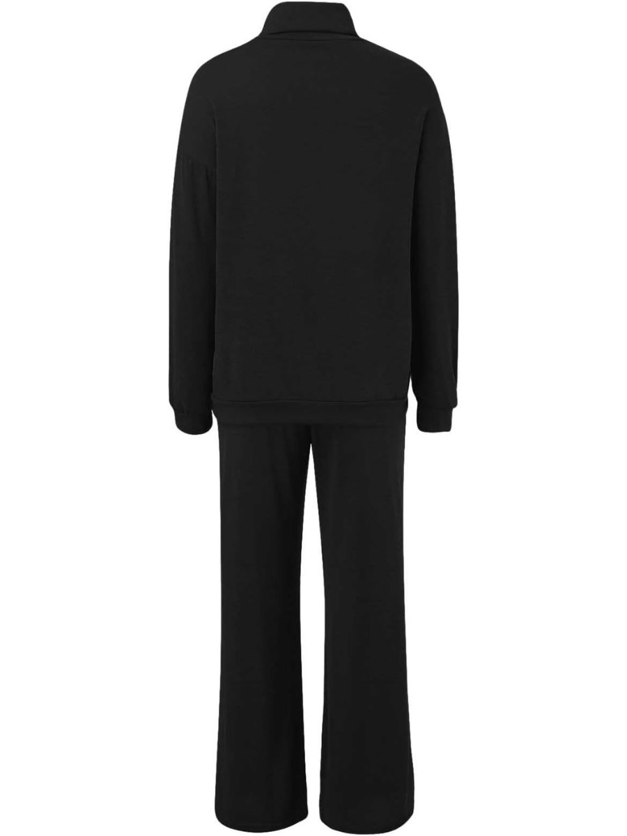 Women's Knitted Roll Neck Jumper & Wide-Leg Trouser Set