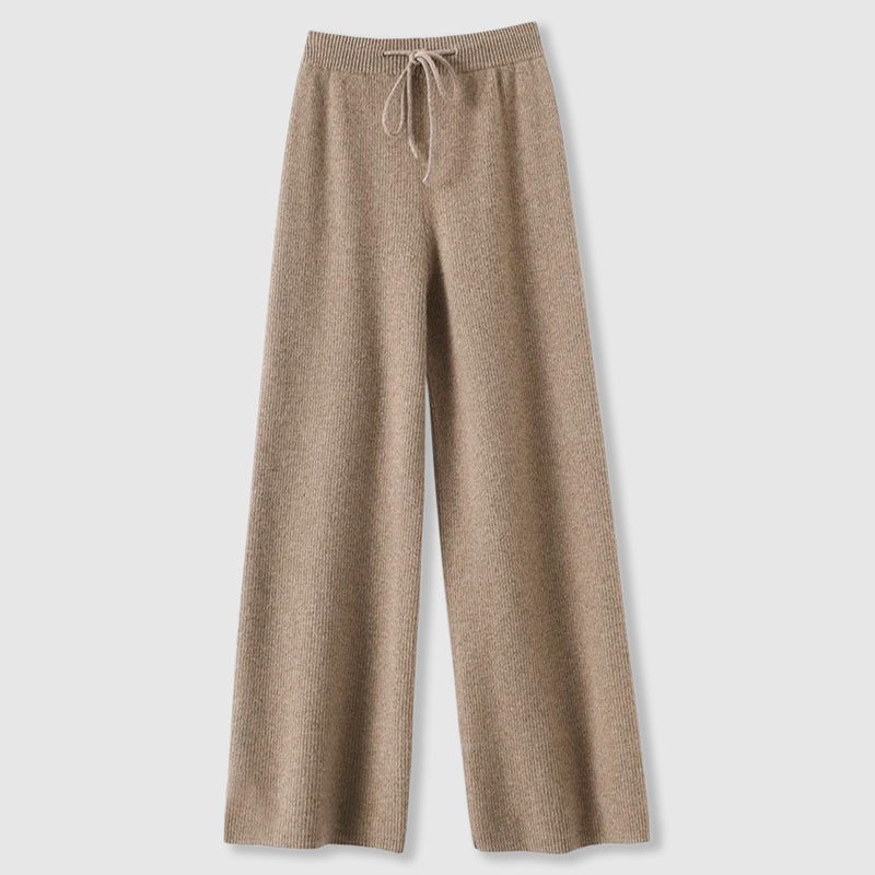 Women's Knit Wide-Leg Drawstring Trousers