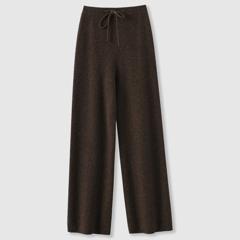 Women's Knit Wide-Leg Drawstring Trousers