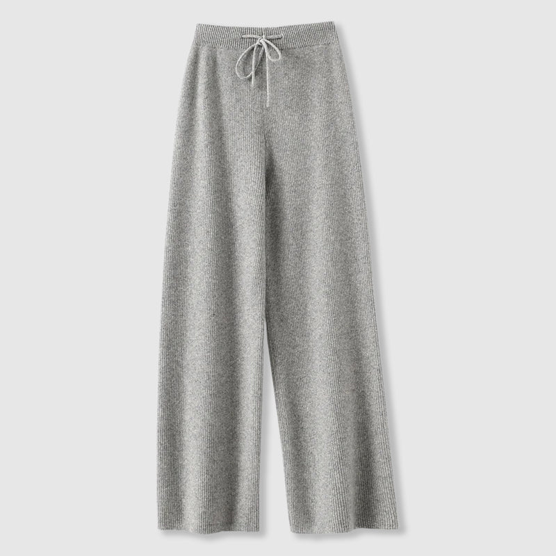Women's Knit Wide-Leg Drawstring Trousers