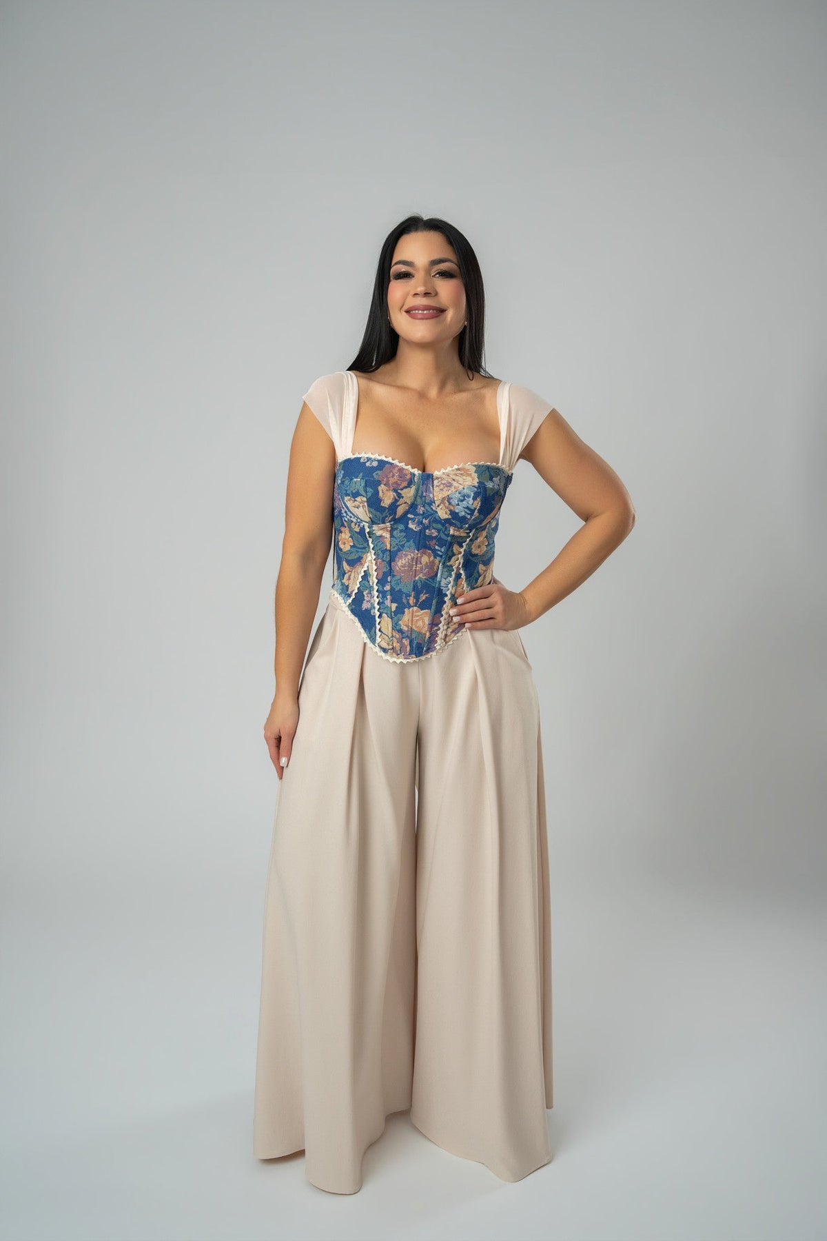 Women's Wide-Leg Palazzo Trousers with Pockets