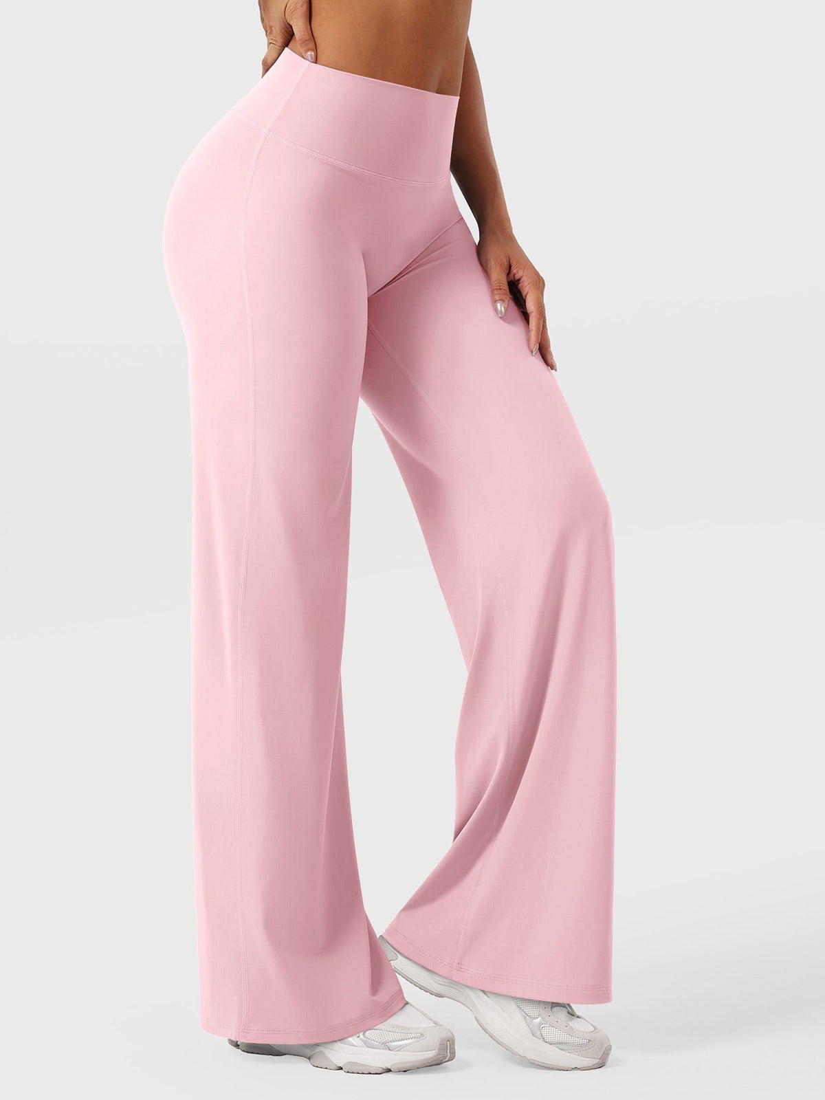Women's High-Waist Stretch Wide Leg Flared Trousers