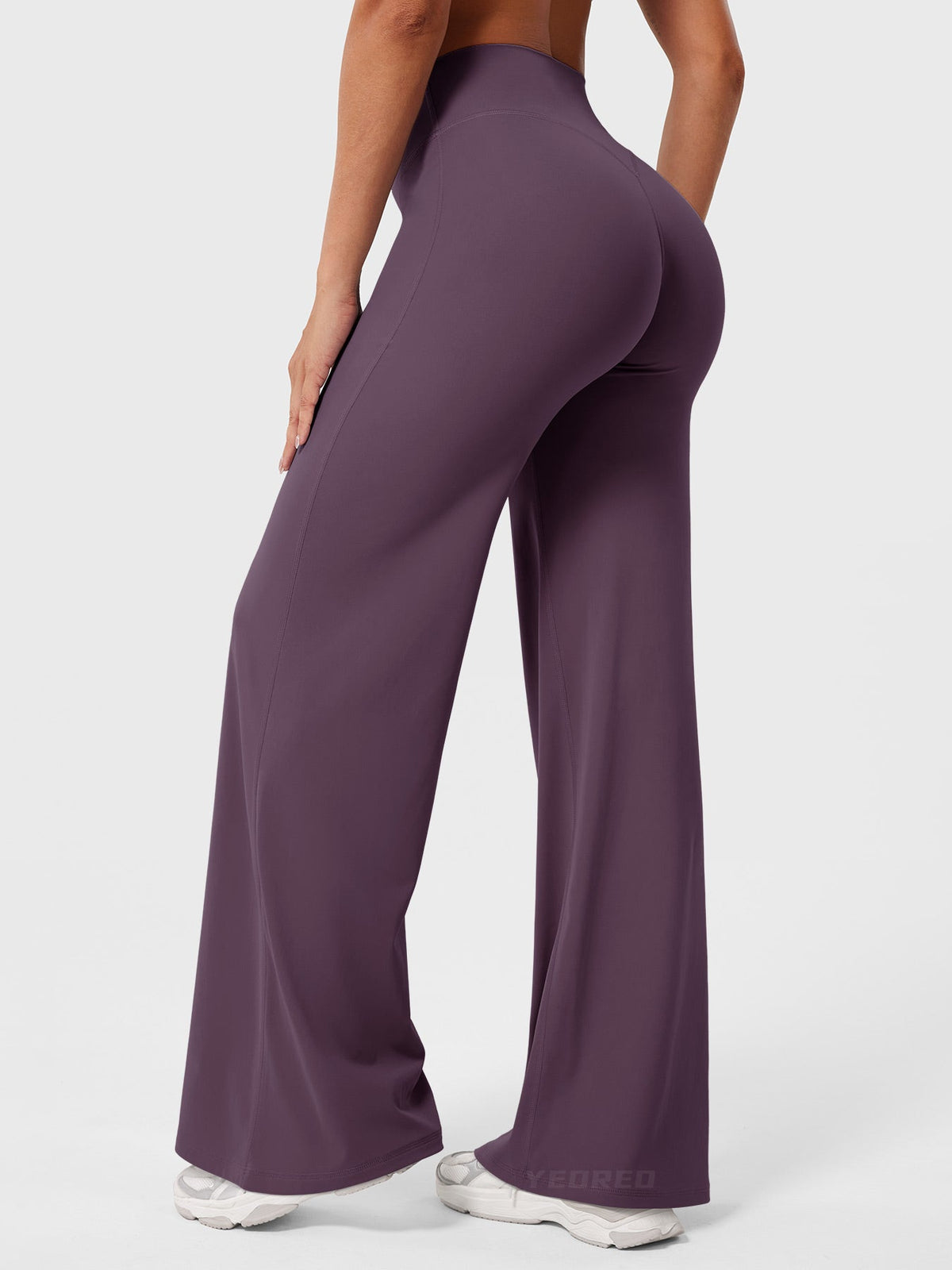 Women's High-Waist Stretch Wide Leg Flared Trousers