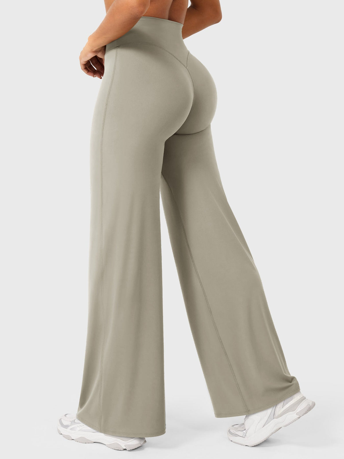 Women's High-Waist Stretch Wide Leg Flared Trousers