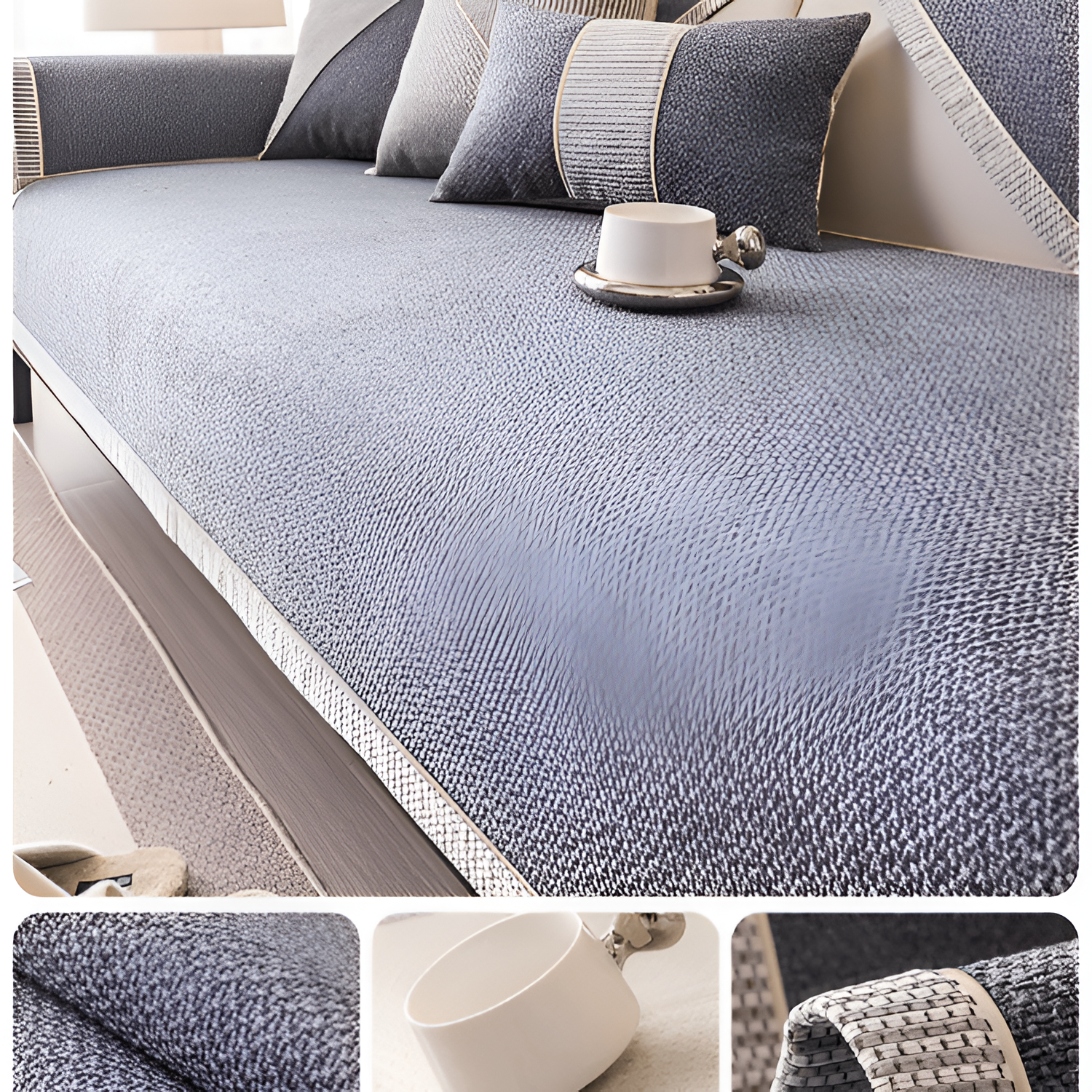 Non-Slip Textured Sofa and Cushion Cover