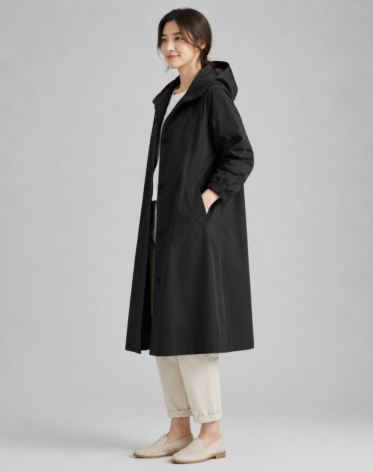 Women’s Lightweight Hooded Trench Coat