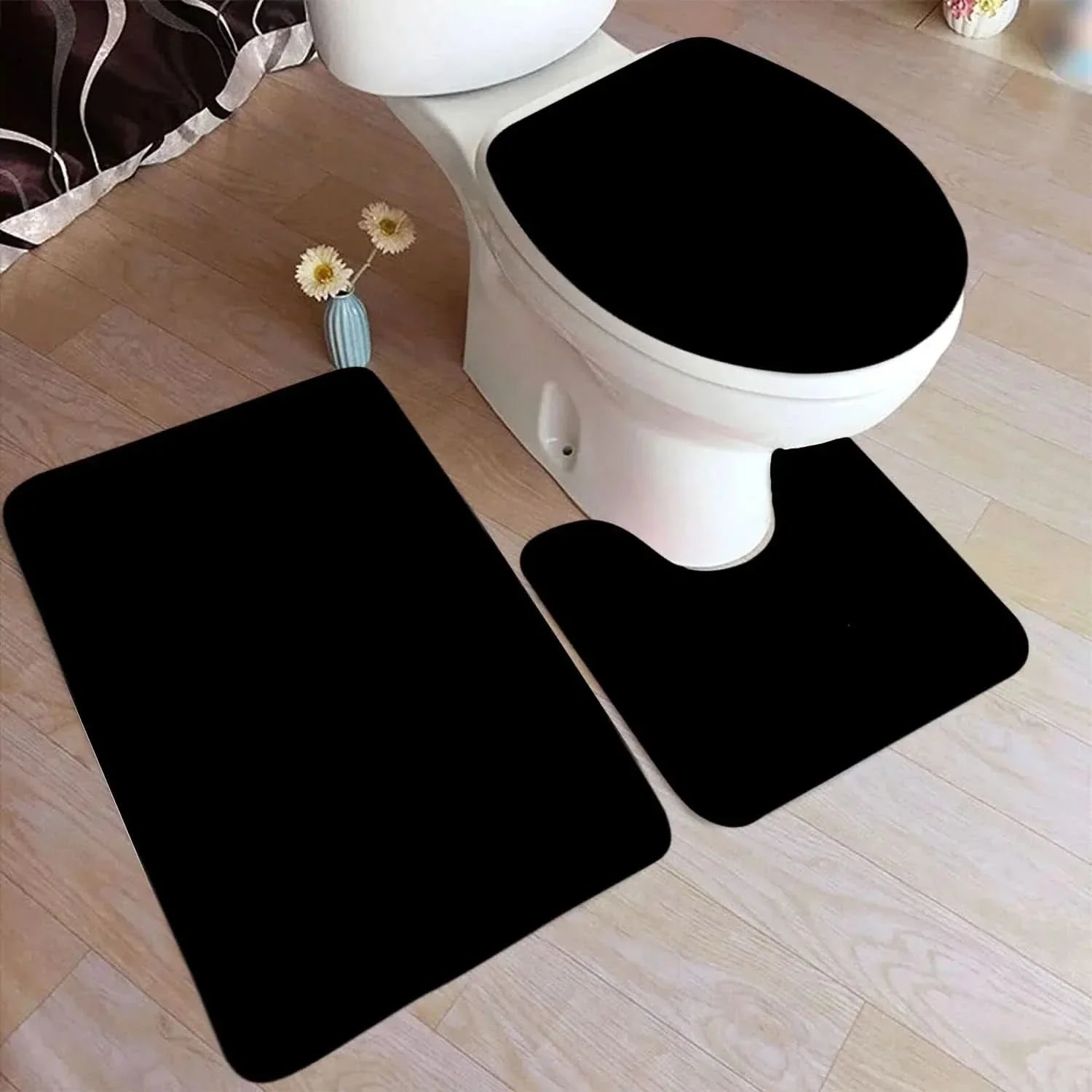 3-Piece Bath Carpet Set with Non-Slip Backing