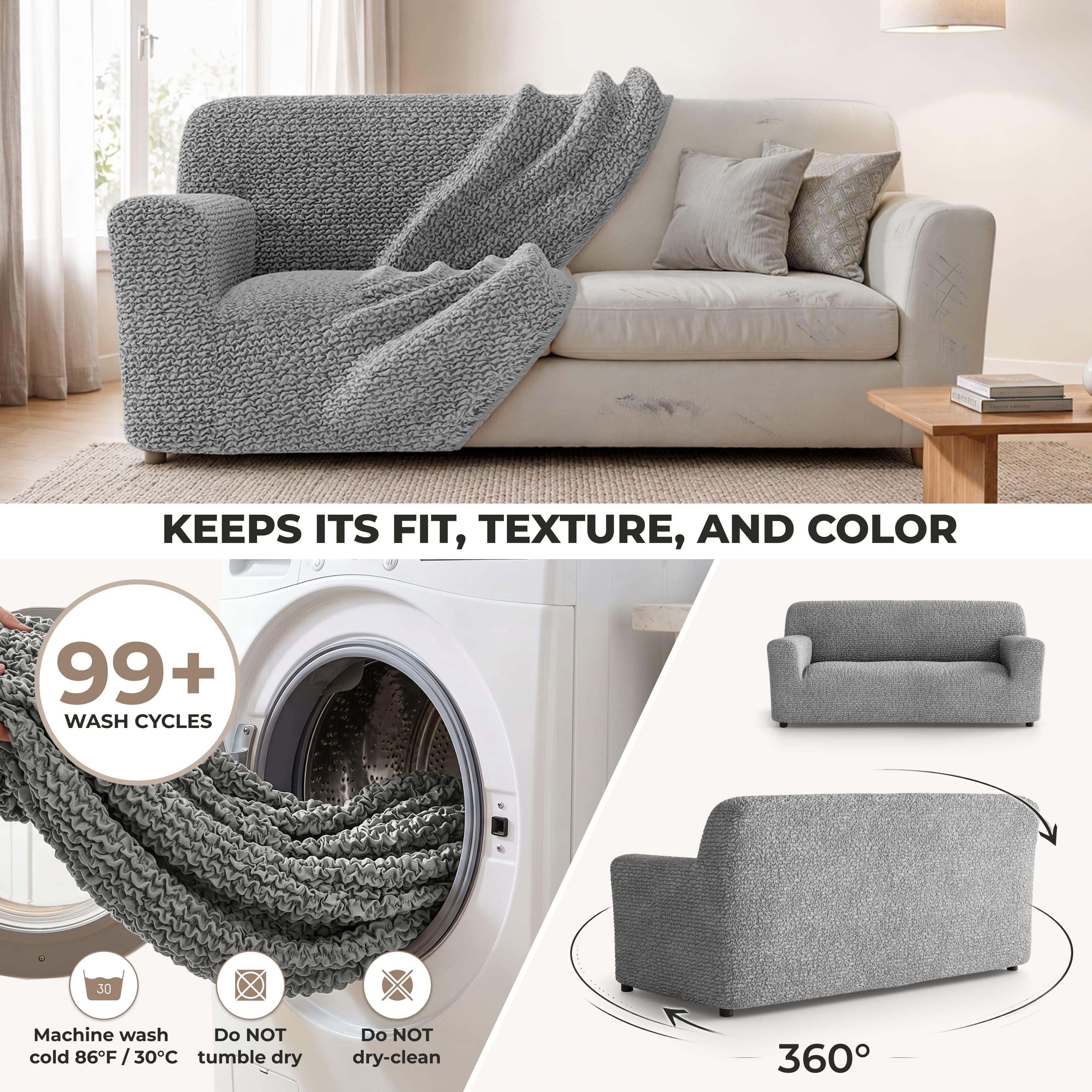 3-Seater Stretch Sofa Slipcover