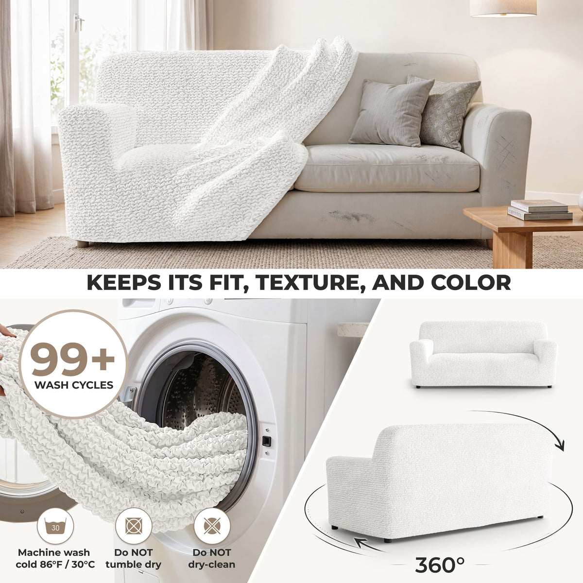 3-Seater Stretch Sofa Slipcover