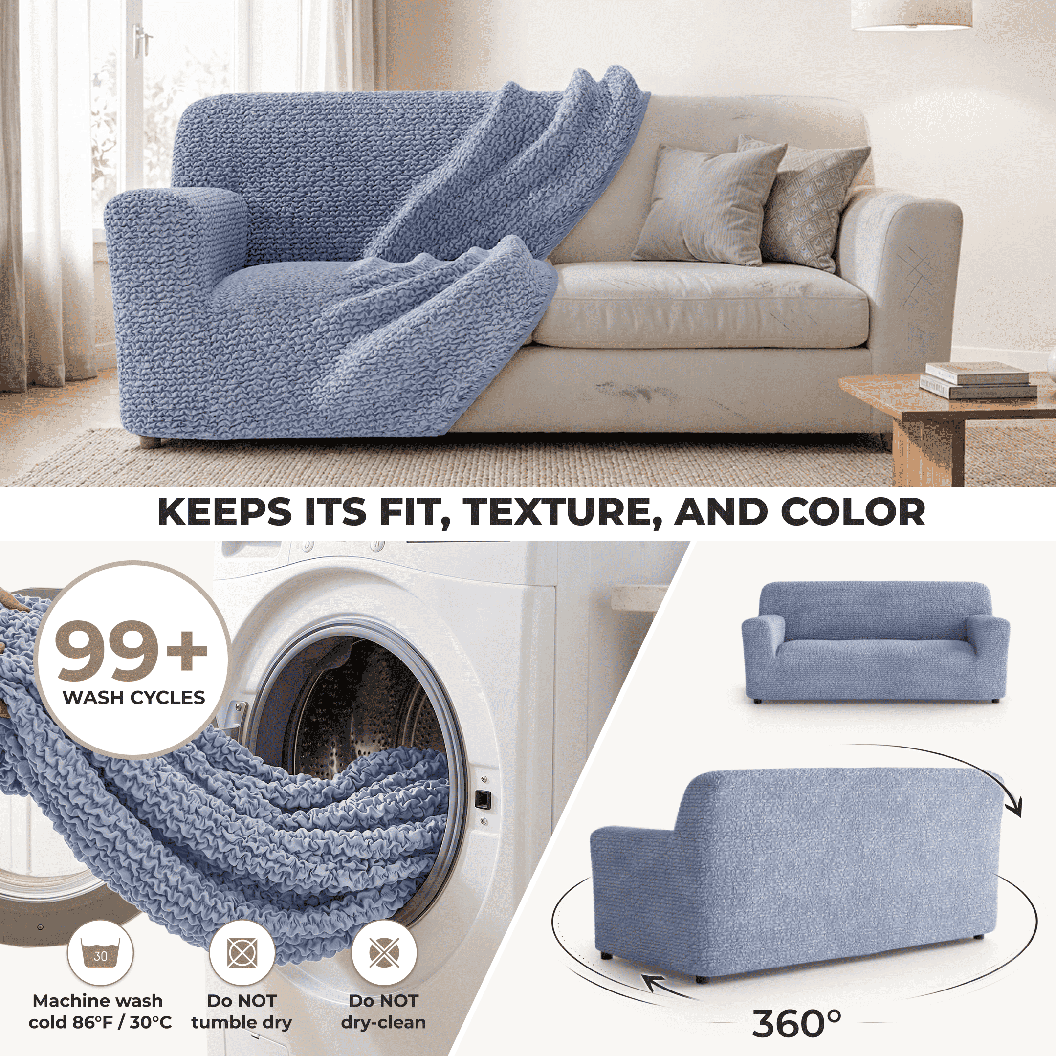 3-Seater Stretch Sofa Slipcover
