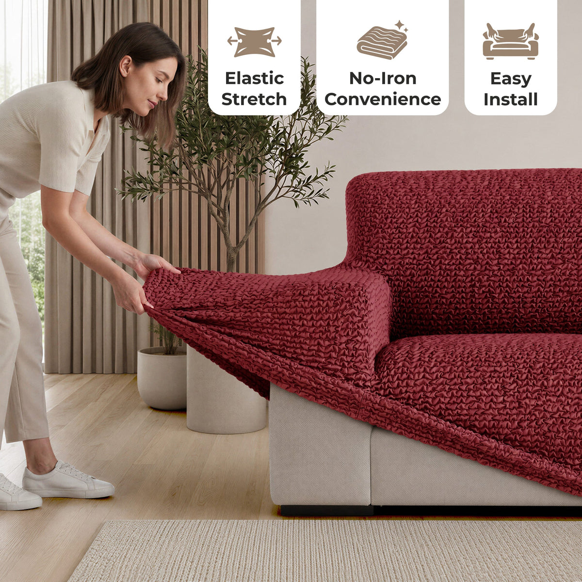 3-Seater Stretch Sofa Slipcover
