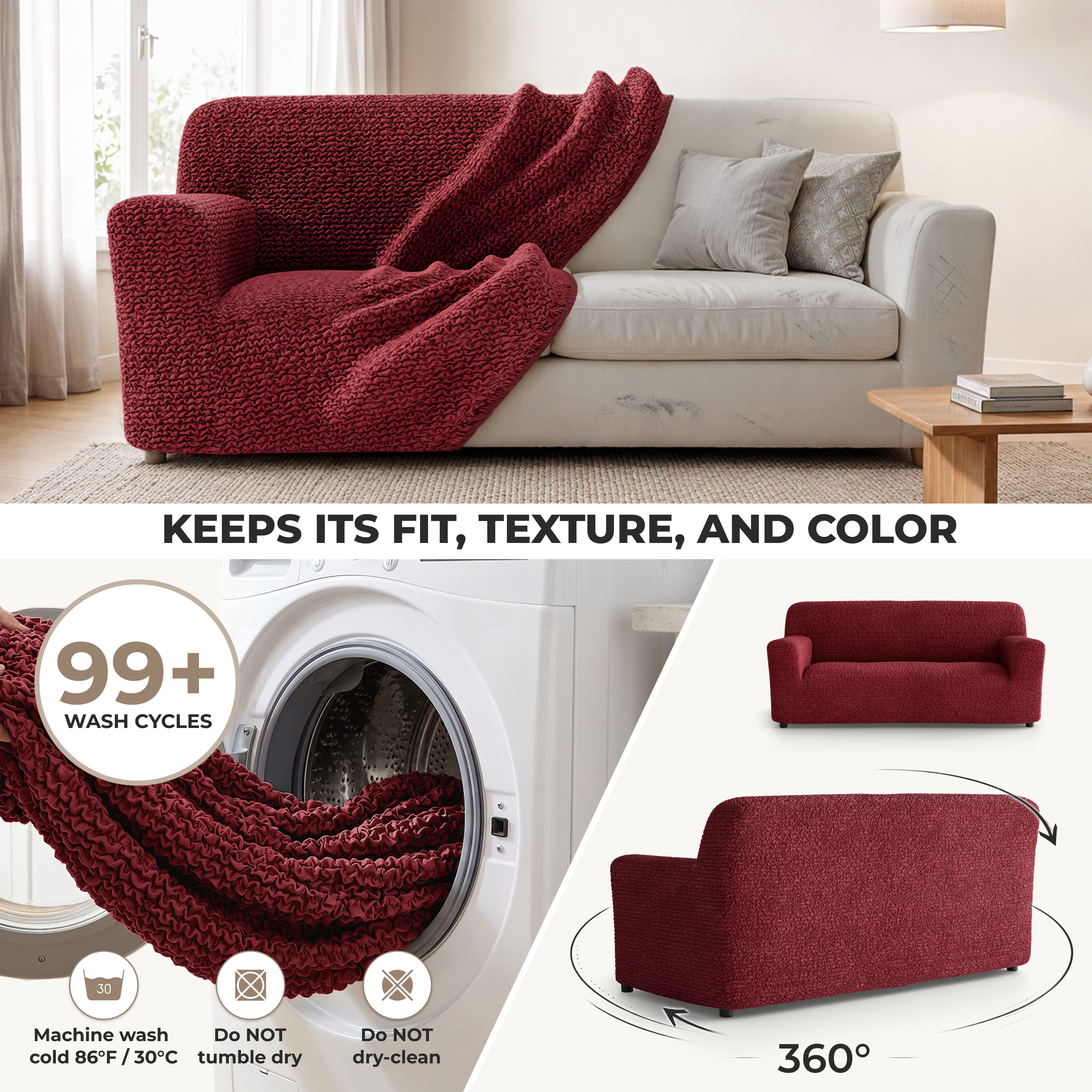 3-Seater Stretch Sofa Slipcover