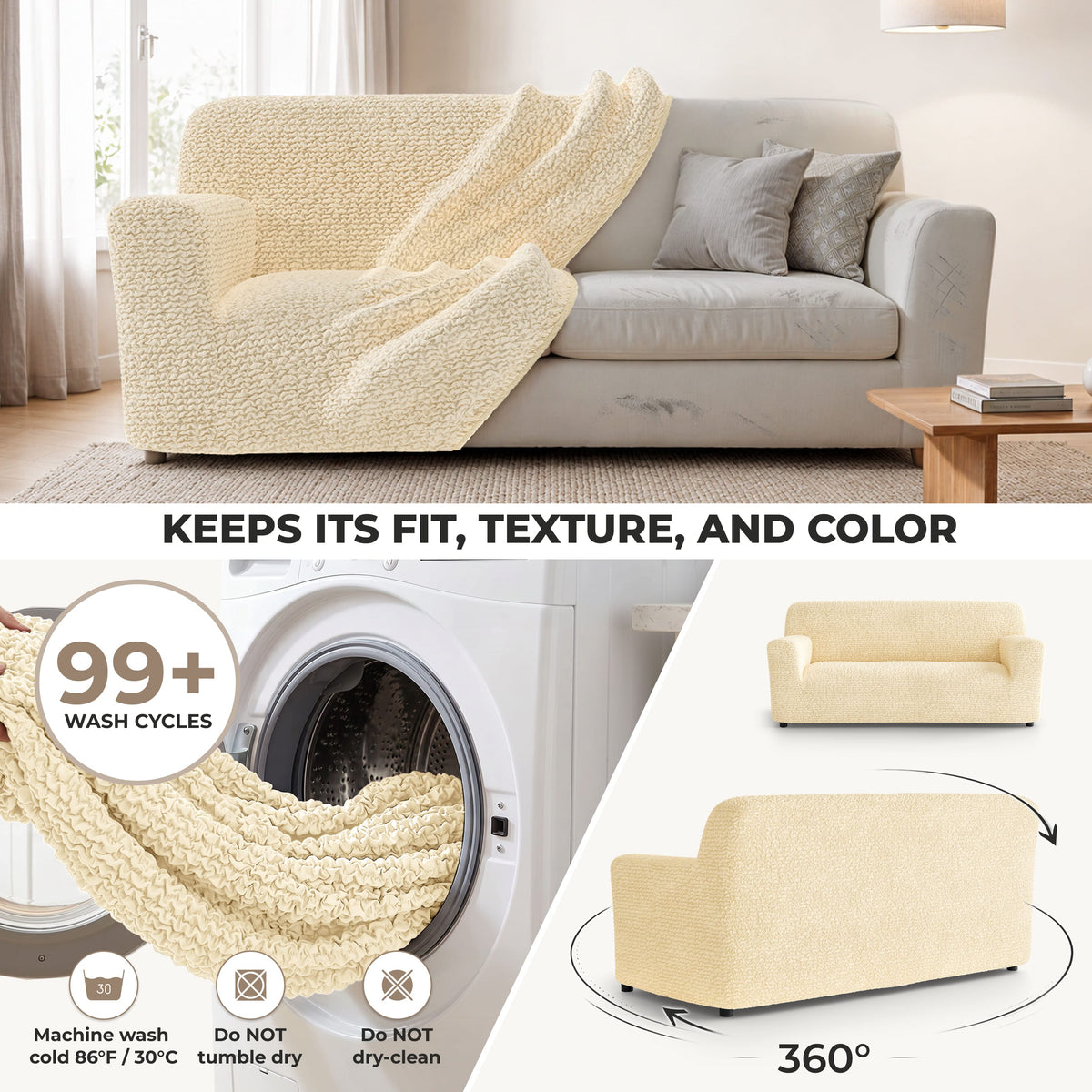 3-Seater Stretch Sofa Slipcover
