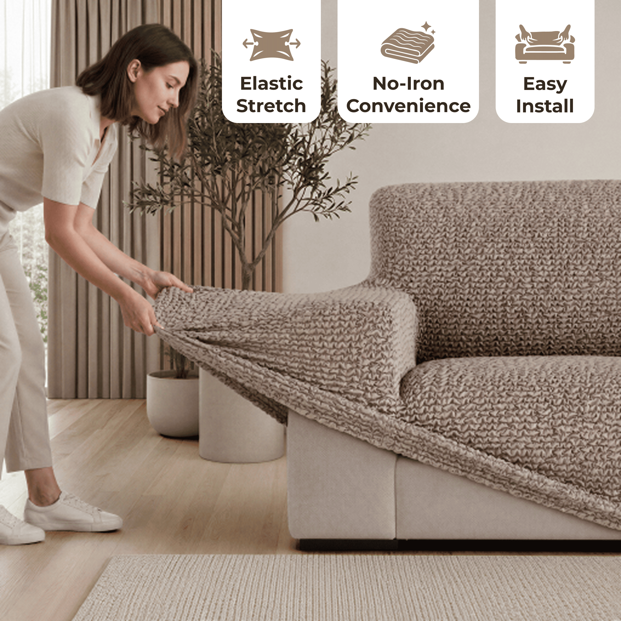 3-Seater Stretch Sofa Slipcover