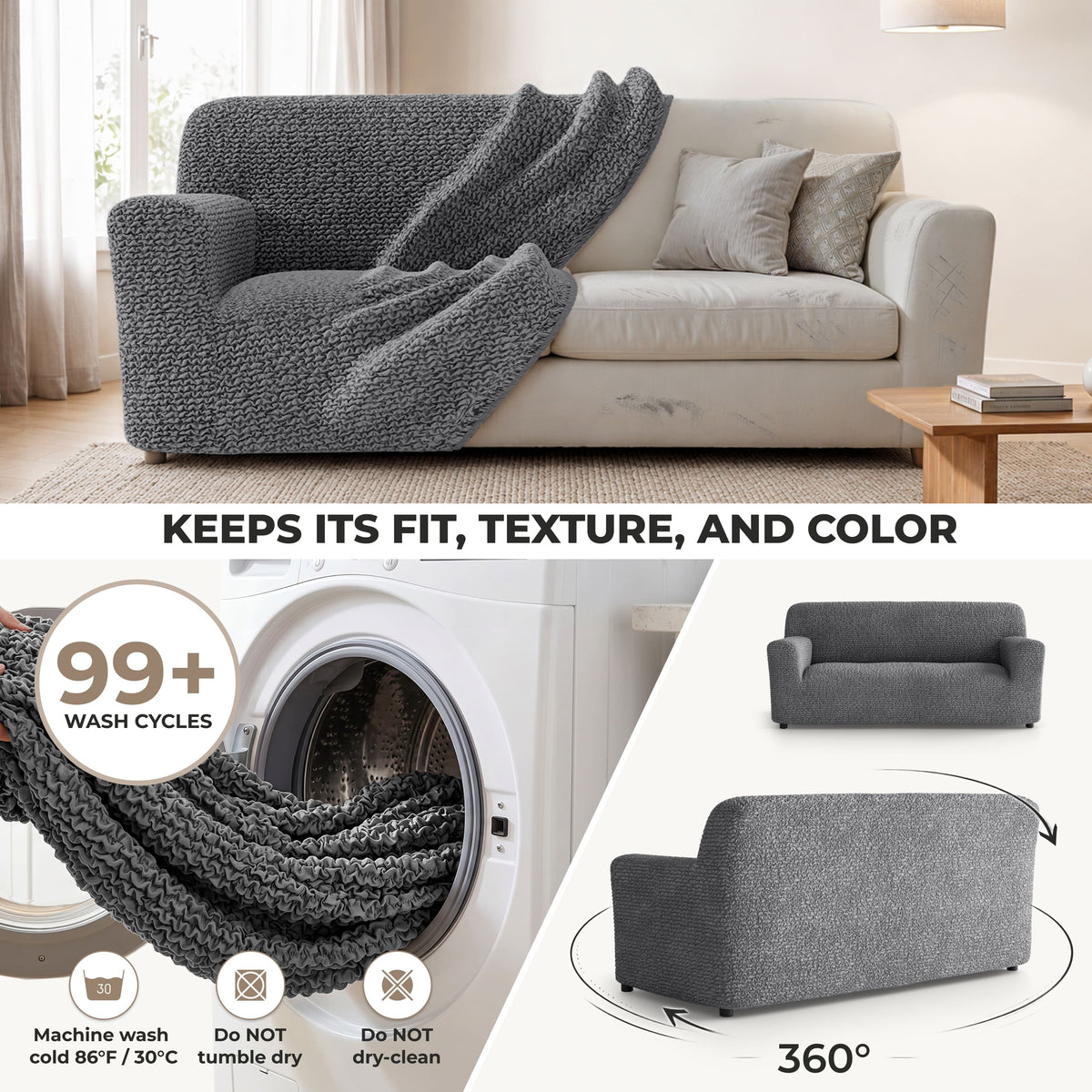 3-Seater Stretch Sofa Slipcover