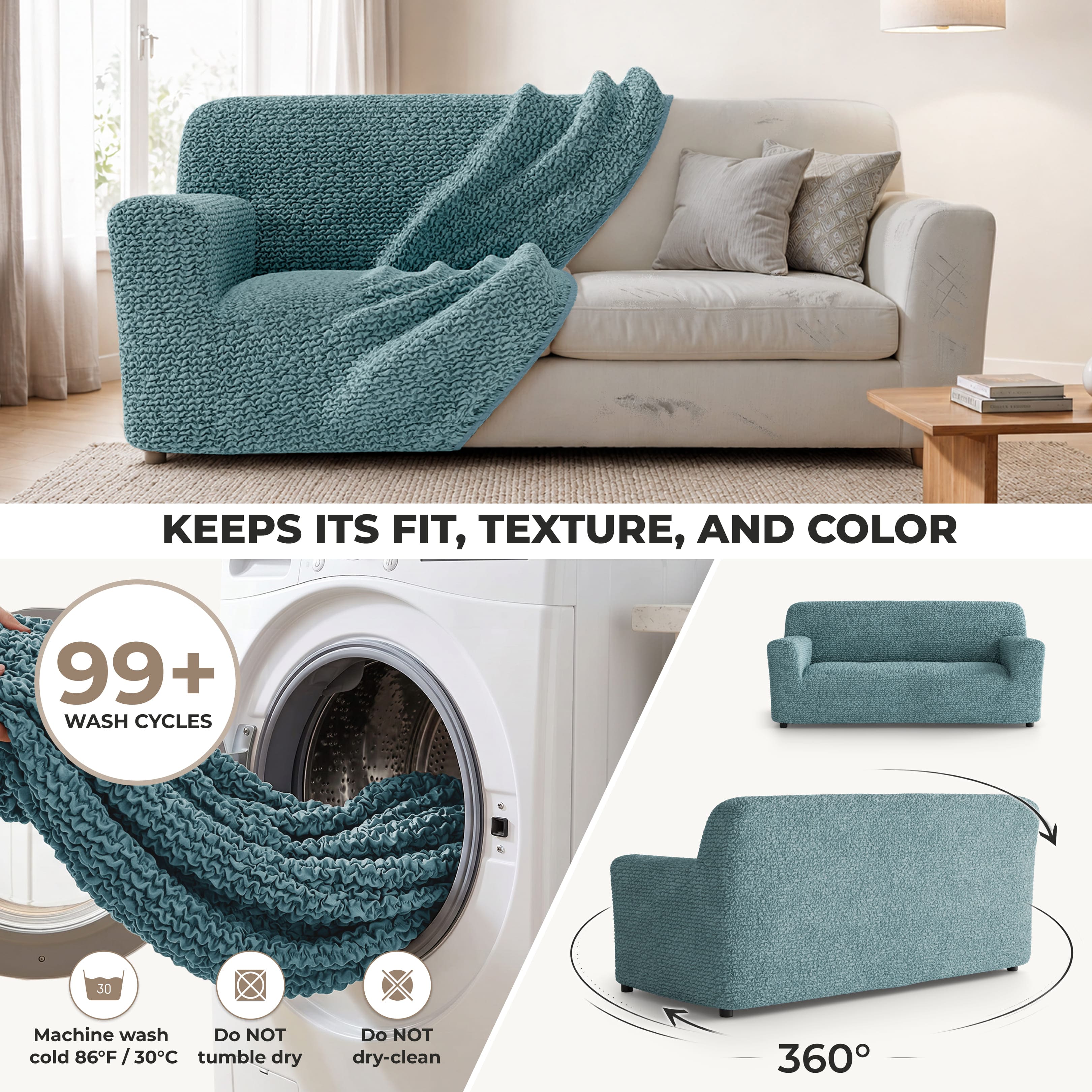 3-Seater Stretch Sofa Slipcover