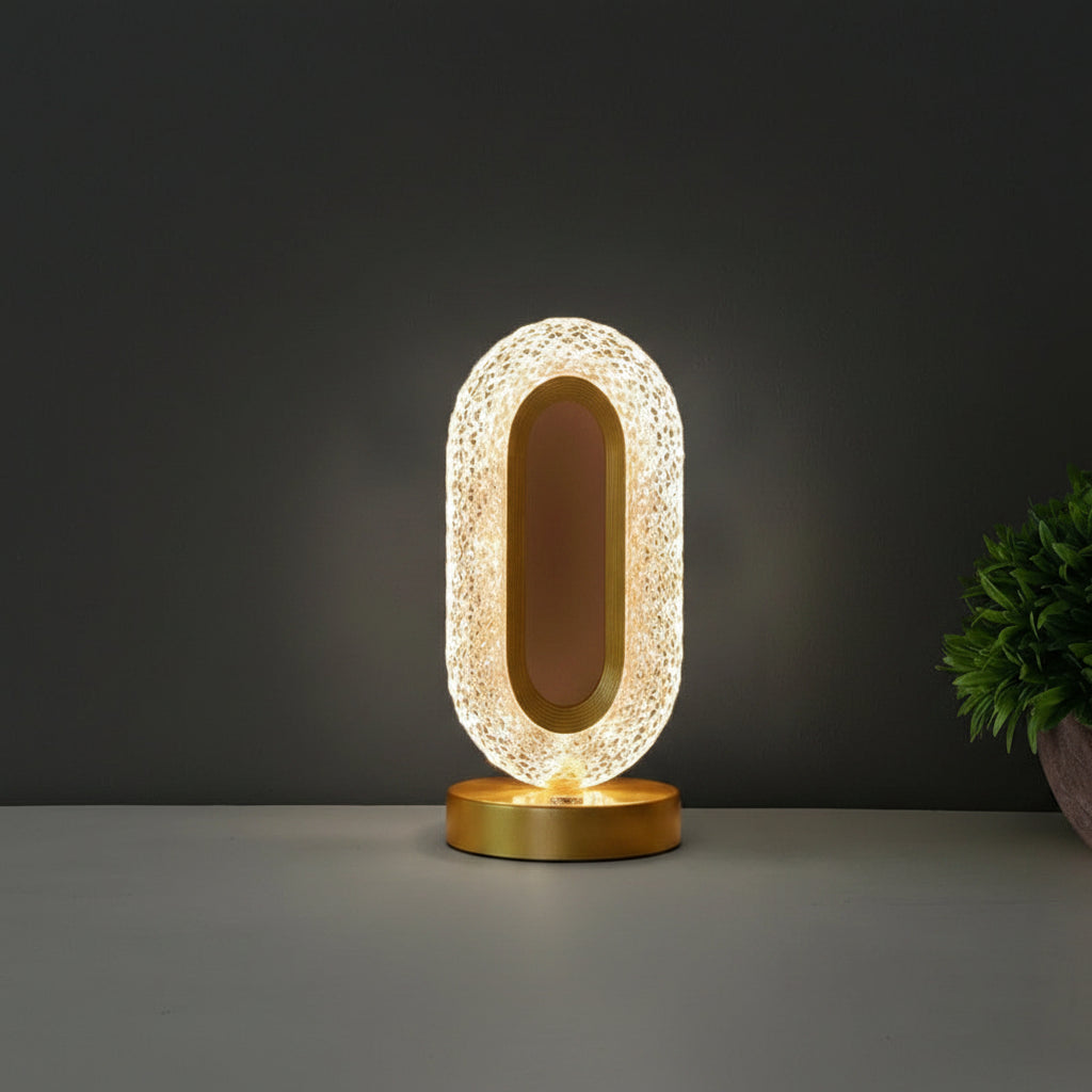 Rechargeable Touch Dimming Lamp with Acrylic Design