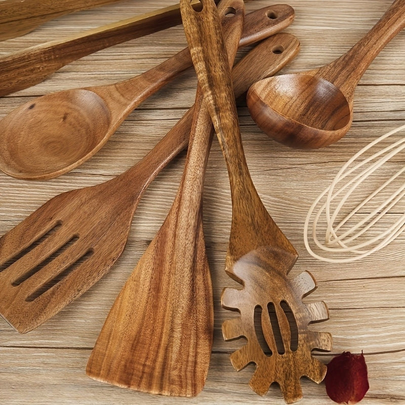 7-Piece Wooden Kitchen Utensil Set