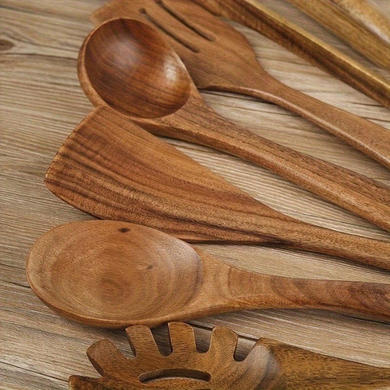 7-Piece Wooden Kitchen Utensil Set