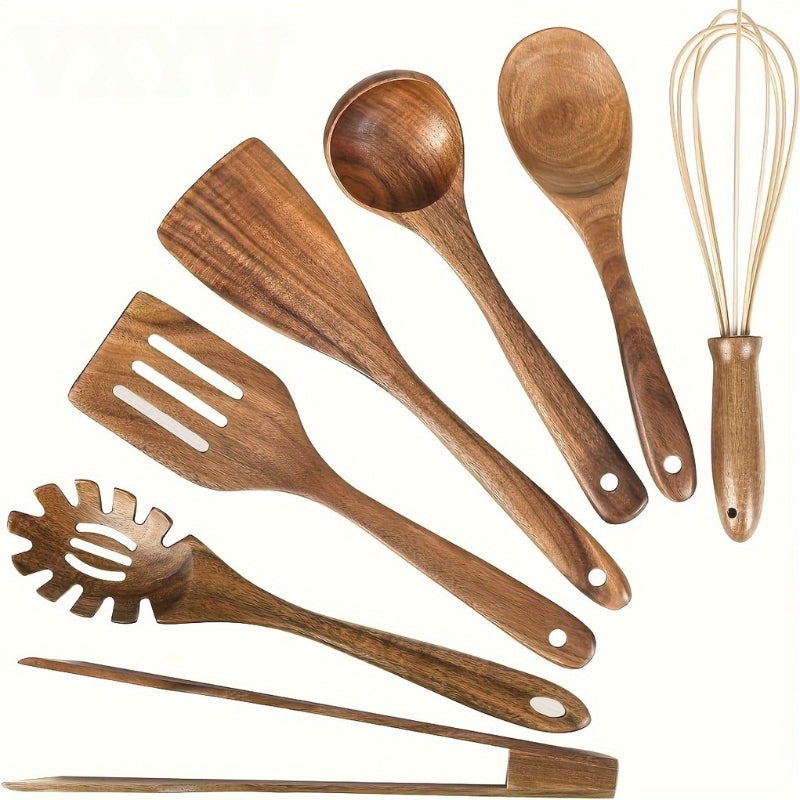 7-Piece Wooden Kitchen Utensil Set