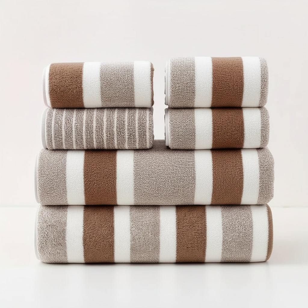 8-Piece Coral Fleece Bath Towel Set