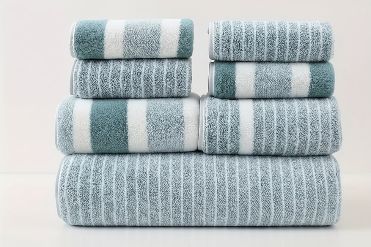8-Piece Coral Fleece Bath Towel Set