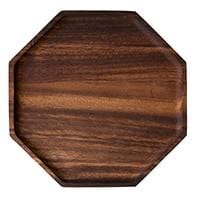 Acacia Wood Serving Plate – 12-Inch Wooden Platter for Appetizers, Salads, and Desserts – Elegant Serving Dish