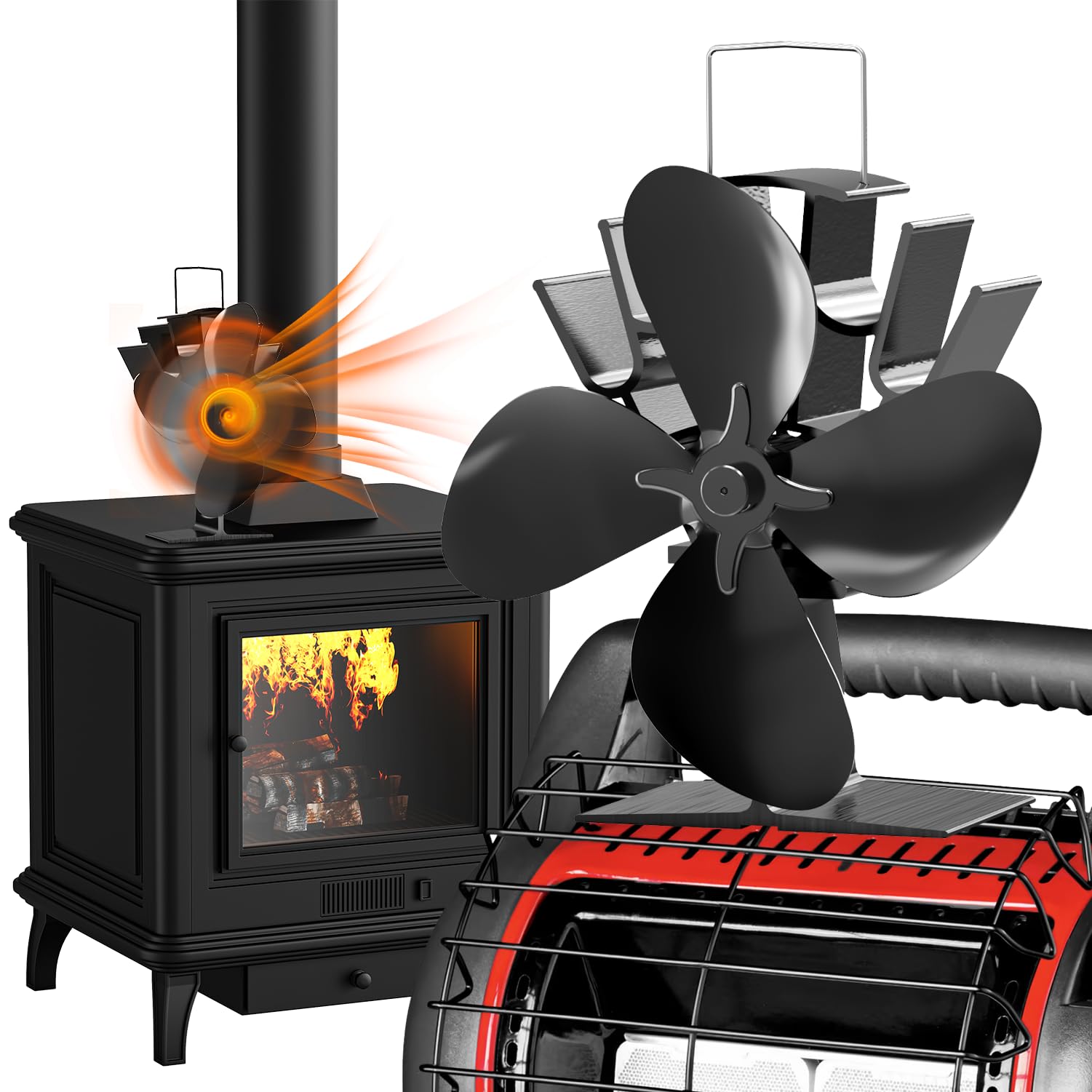 Adjustable Blade Stove Fan