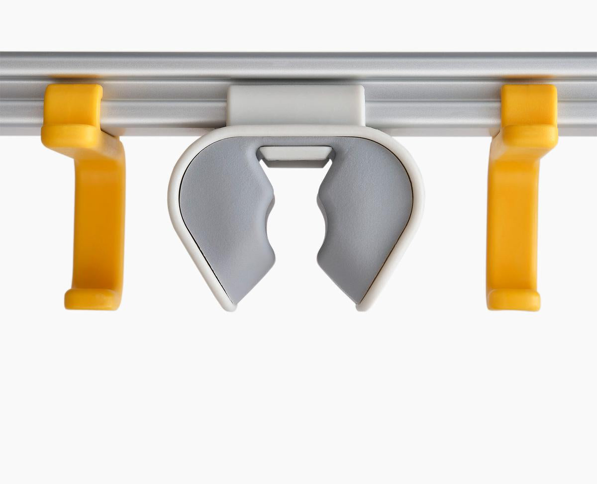 Aluminium Cleaning Tool Storage Rail – Adjustable Hooks and Pole Grips for Organised Storage