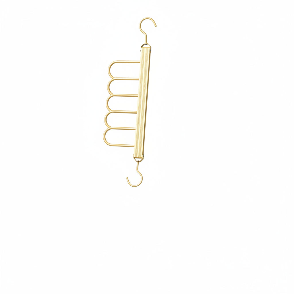 Space-Saving Aluminium Trouser Hanger for Up to 6 Pairs