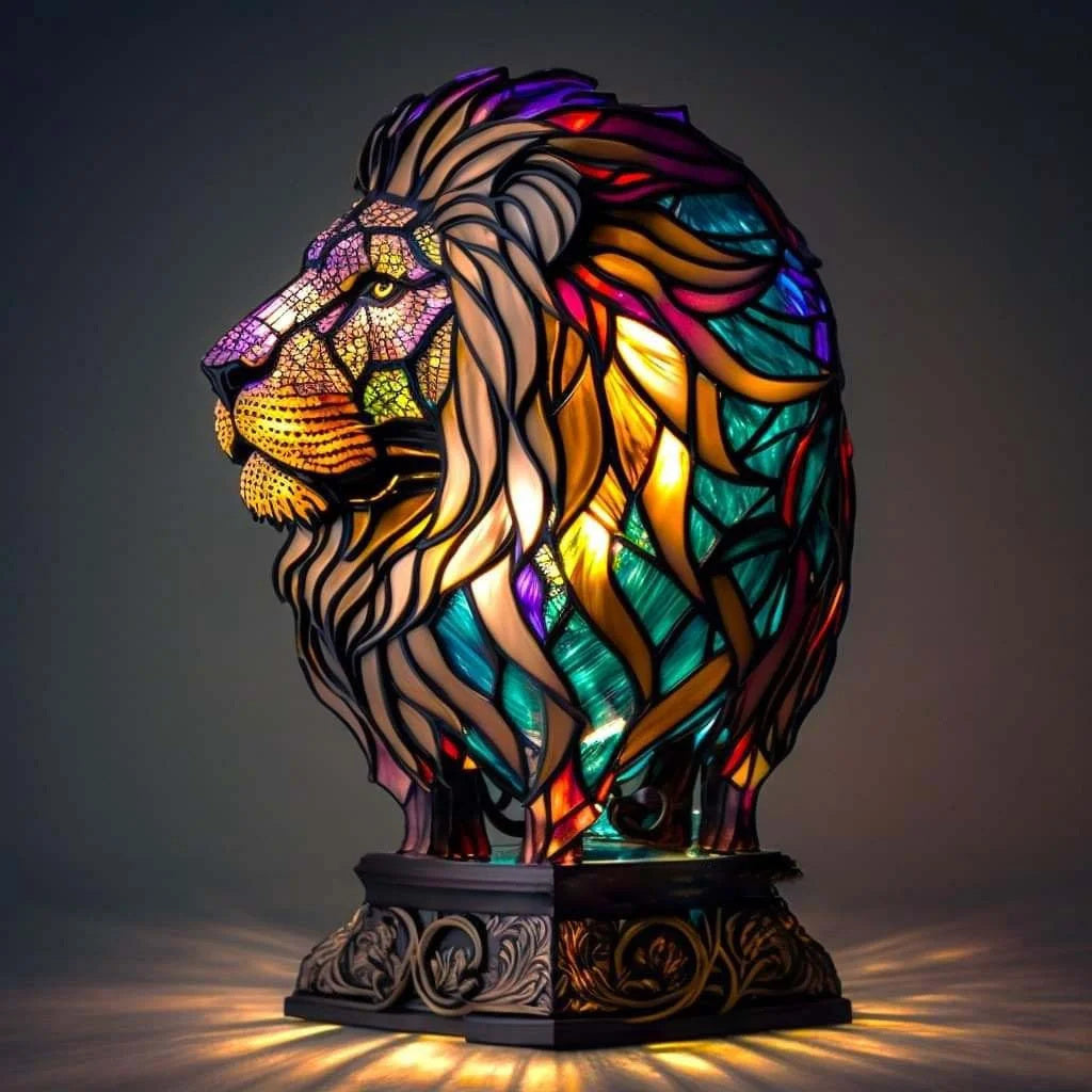 Animal-Shaped Mosaic LED Table Lamp