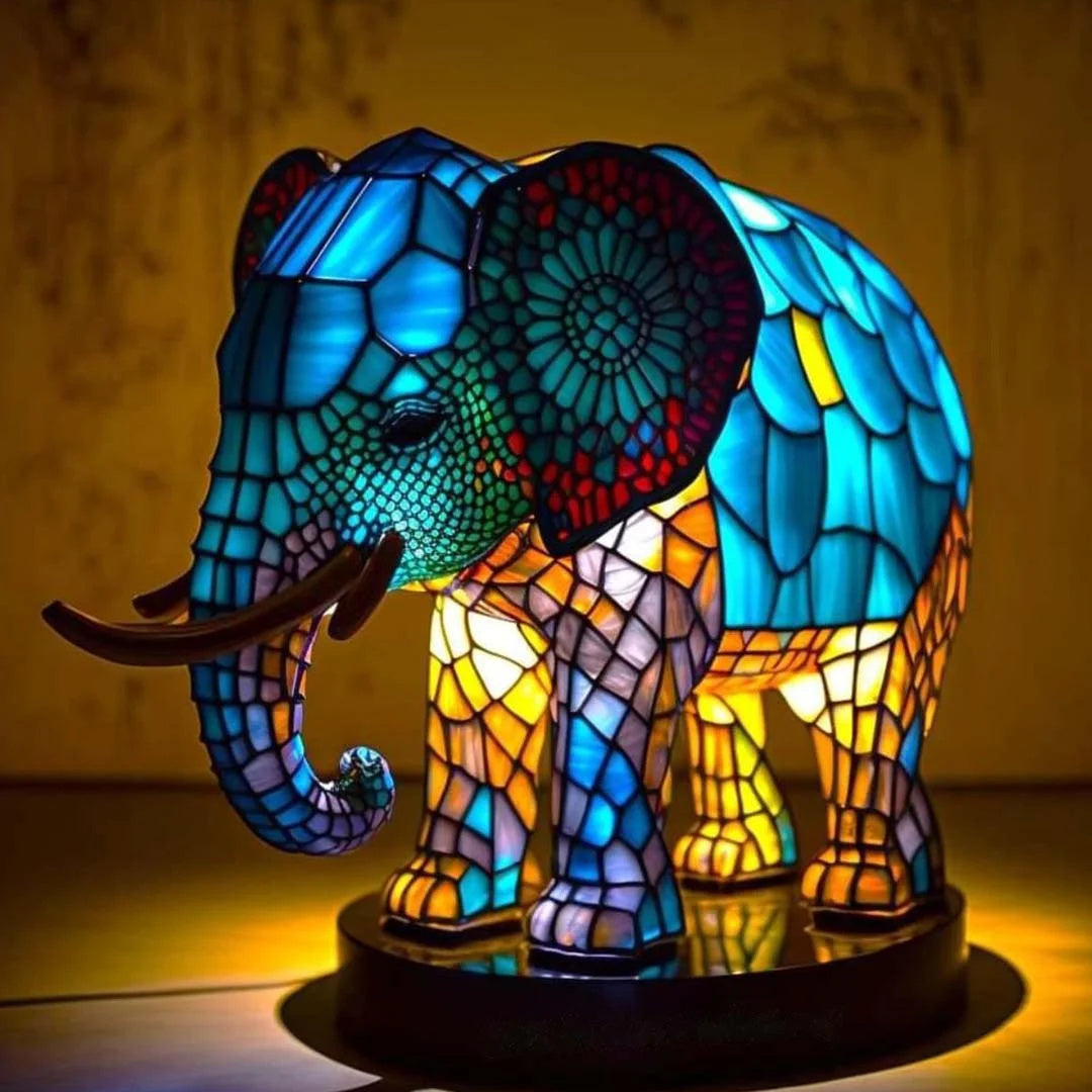 Animal-Shaped Mosaic LED Table Lamp
