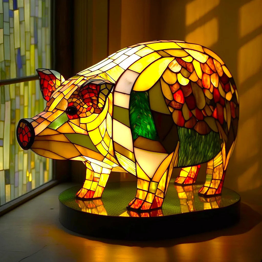 Animal-Shaped Mosaic LED Table Lamp