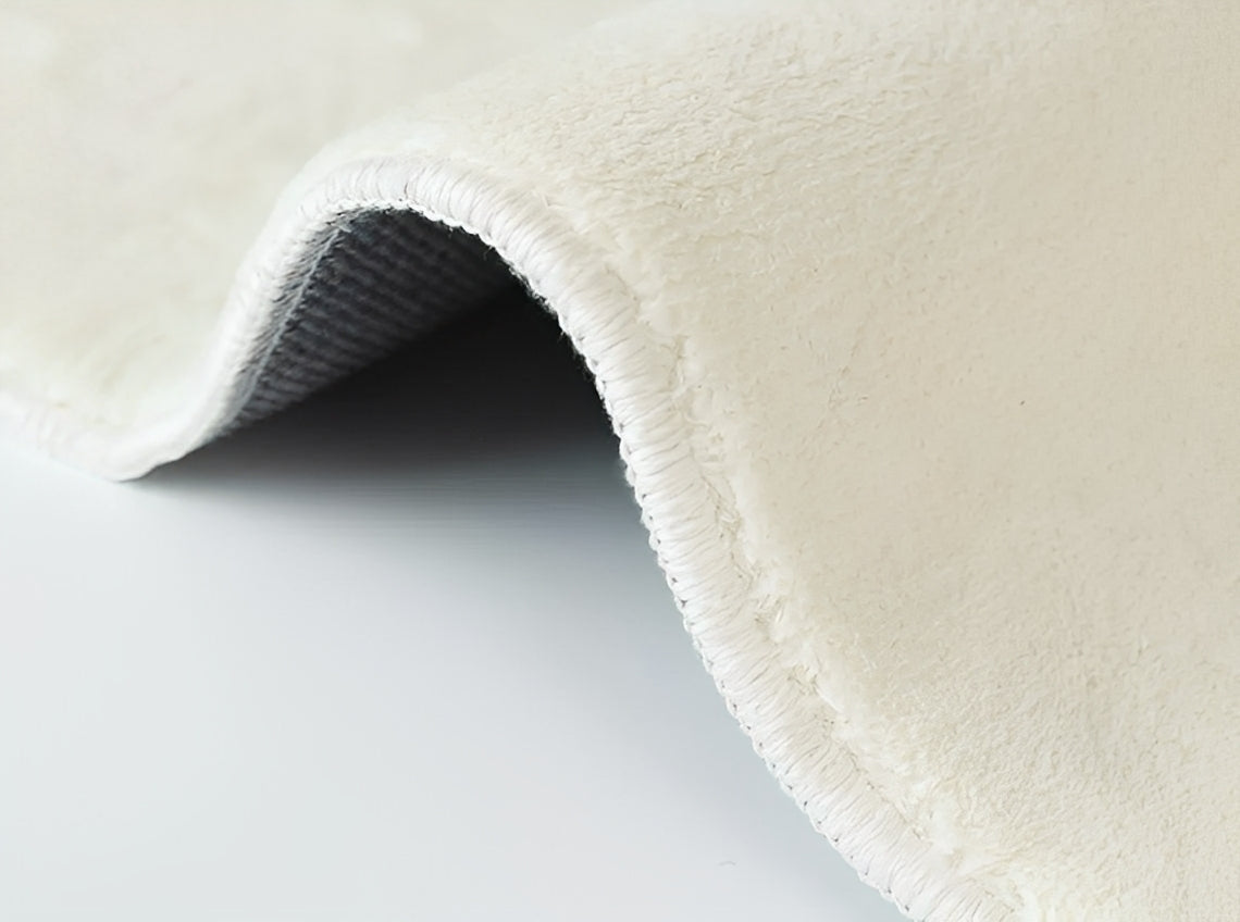 Beige Faux Cashmere Area Rug