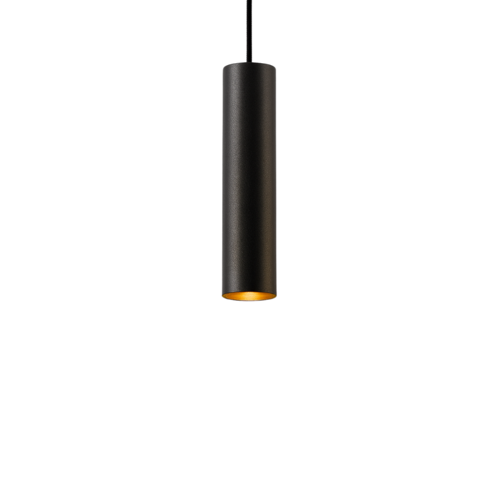 Black Aluminum Tube Pendant Light