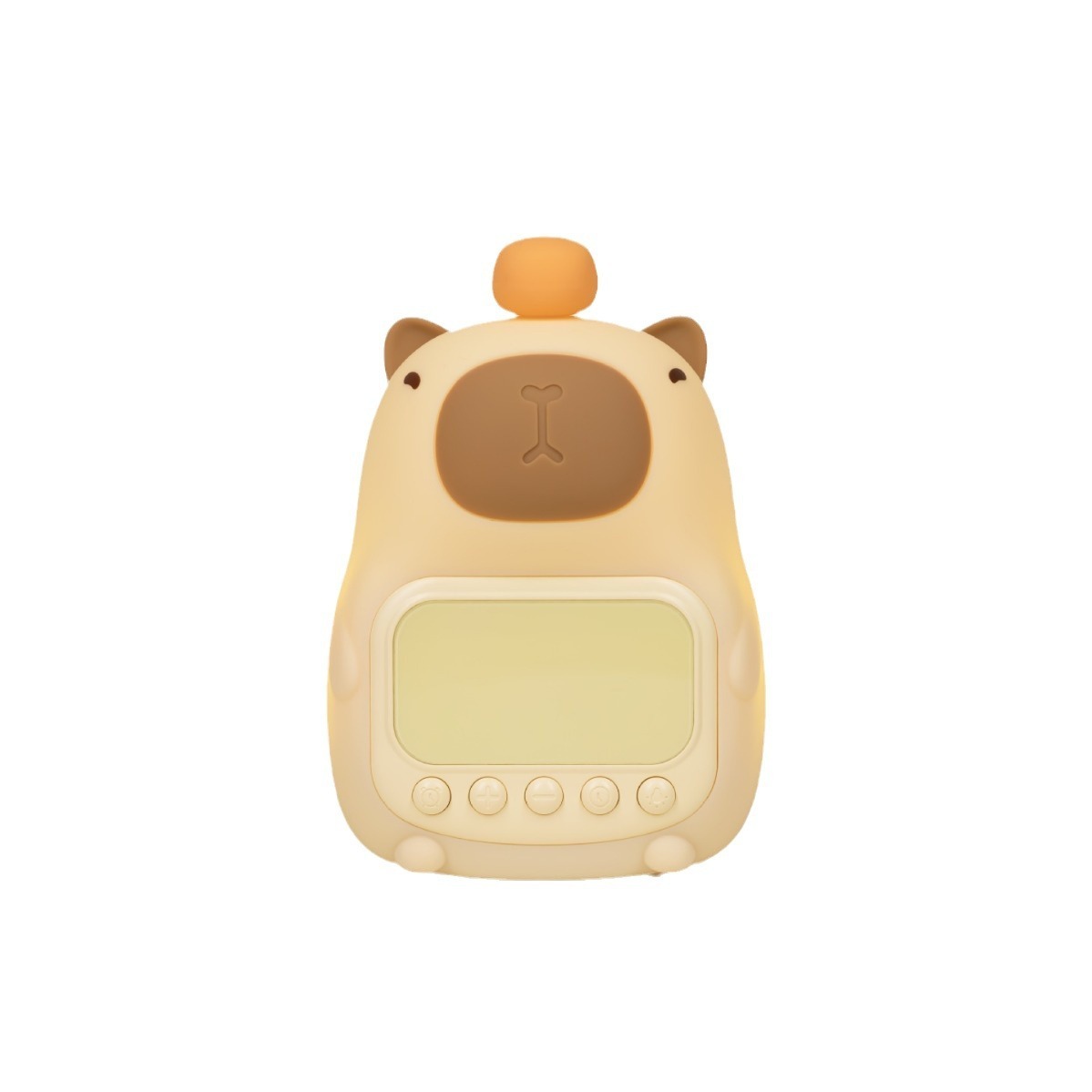 Capybara-Shaped LED Night Light and Alarm Clock