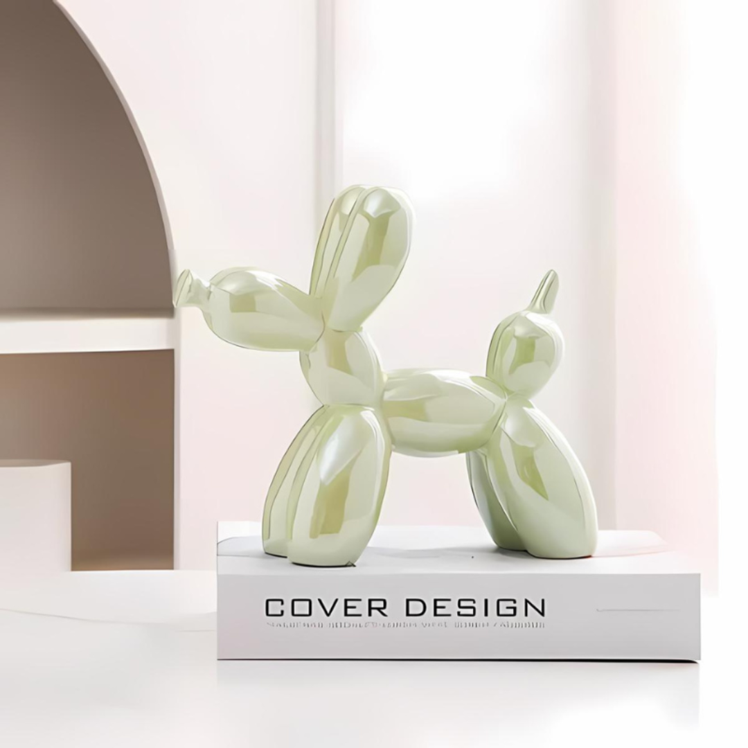 Ceramic Balloon Dog Statue – Playful Decorative Art for Home and Office