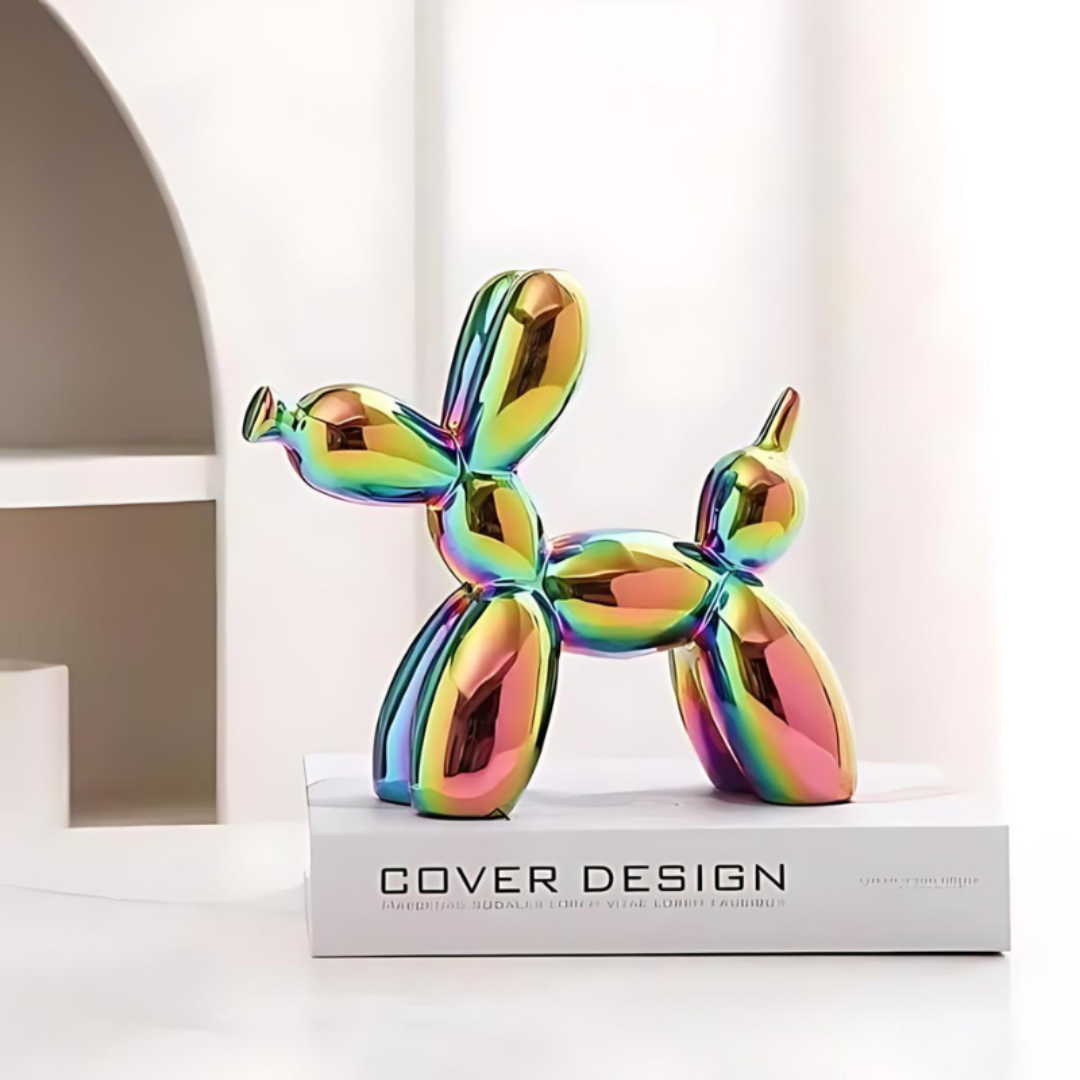 Ceramic Balloon Dog Statue – Playful Decorative Art for Home and Office