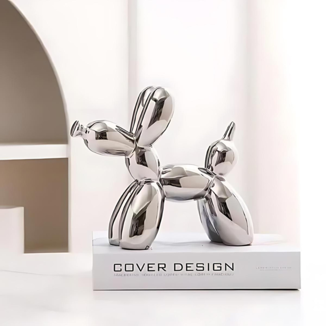 Ceramic Balloon Dog Statue – Playful Decorative Art for Home and Office