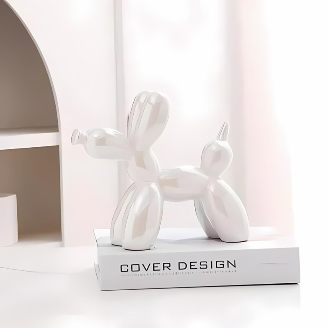 Ceramic Balloon Dog Statue – Playful Decorative Art for Home and Office