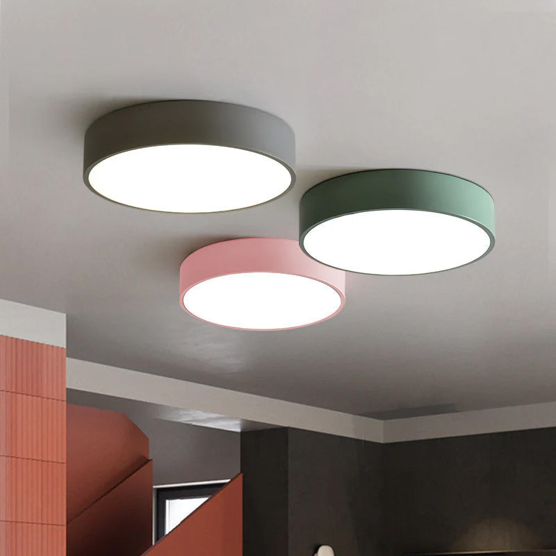 Circular LED Flush Mount Ceiling Light Fixture – Modern Design for Home Illumination, Energy Efficient, Available in Multiple Wattages