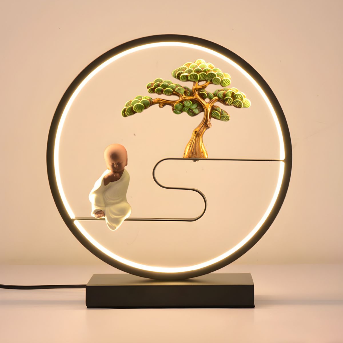 Circular LED Display Table Lamp