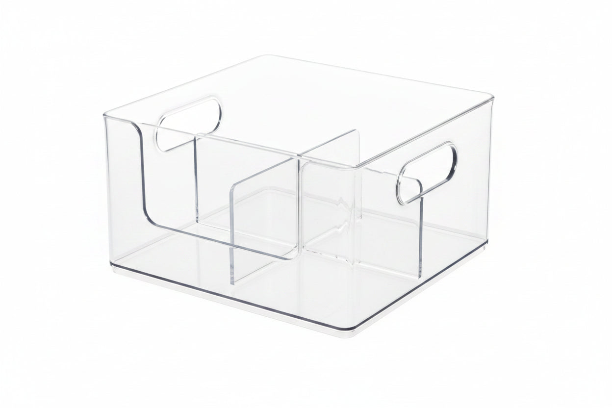 Clear Stackable Open-Front Pantry Storage Bin