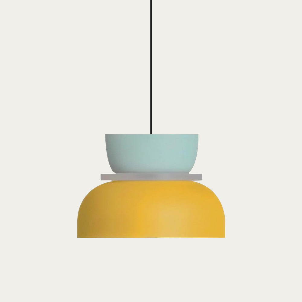 Color Block Nordic Pendant Light – Modern Glass Ceiling Fixture for Kitchen and Dining Areas