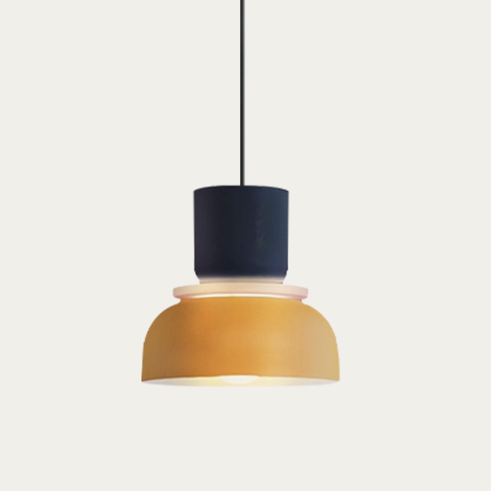 Color Block Nordic Pendant Light – Modern Glass Ceiling Fixture for Kitchen and Dining Areas