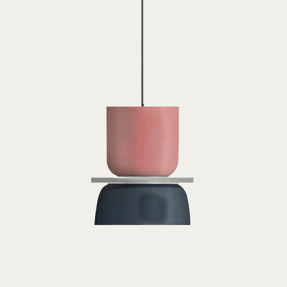 Color Block Nordic Pendant Light – Modern Glass Ceiling Fixture for Kitchen and Dining Areas