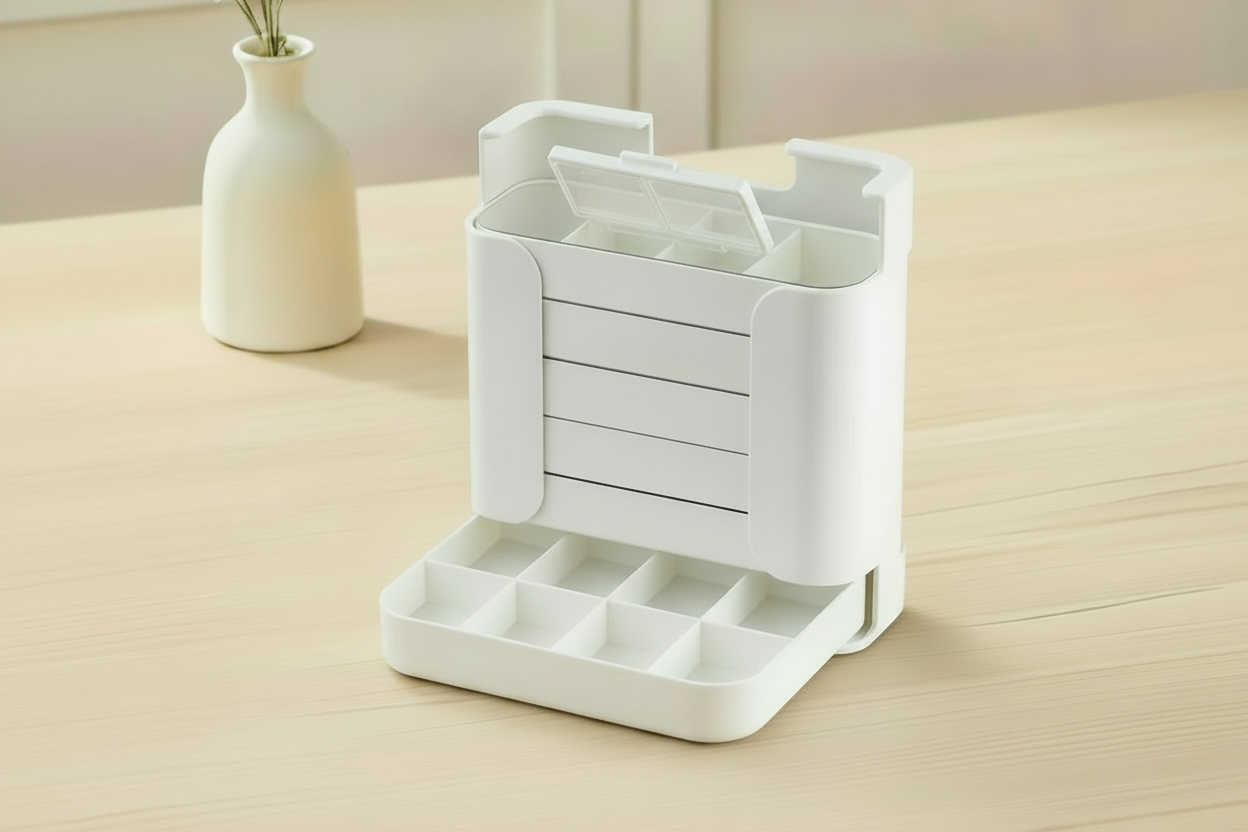 7-Day Pill Organiser with Colour-Coded Daily Compartments
