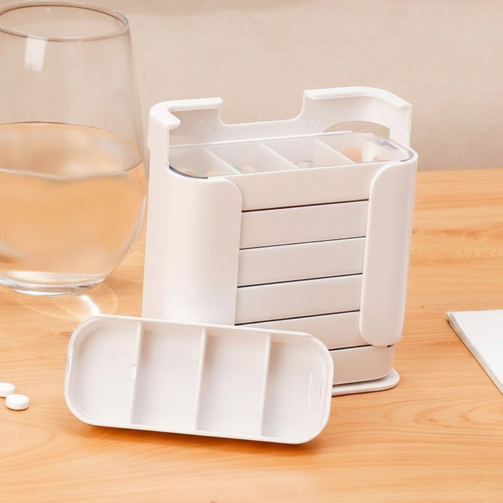 7-Day Pill Organiser with Colour-Coded Daily Compartments