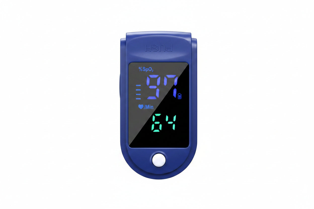 Fingertip Pulse Oximeter for Oxygen Saturation and Heart Rate Monitoring